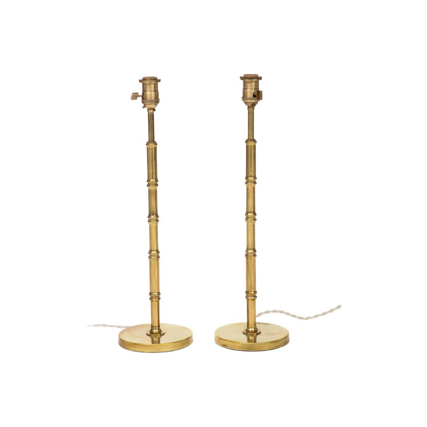 Pair of French Baguès-Style Brass Table Lamps, 1960s