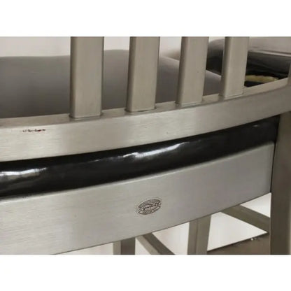 Aluminum and Black Vinyl Schoolhouse Chairs