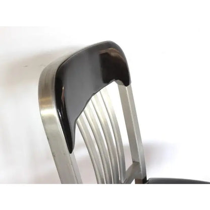 Aluminum and Black Vinyl Schoolhouse Chairs