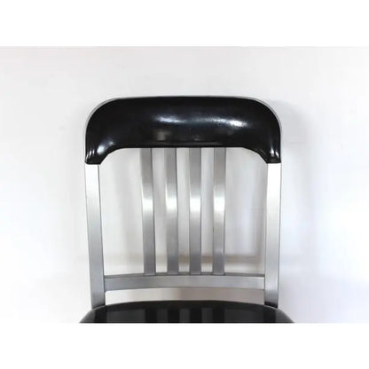Aluminum and Black Vinyl Schoolhouse Chairs