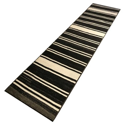 Banded Karapinar Anatolian Striped Kilim Wide Runner