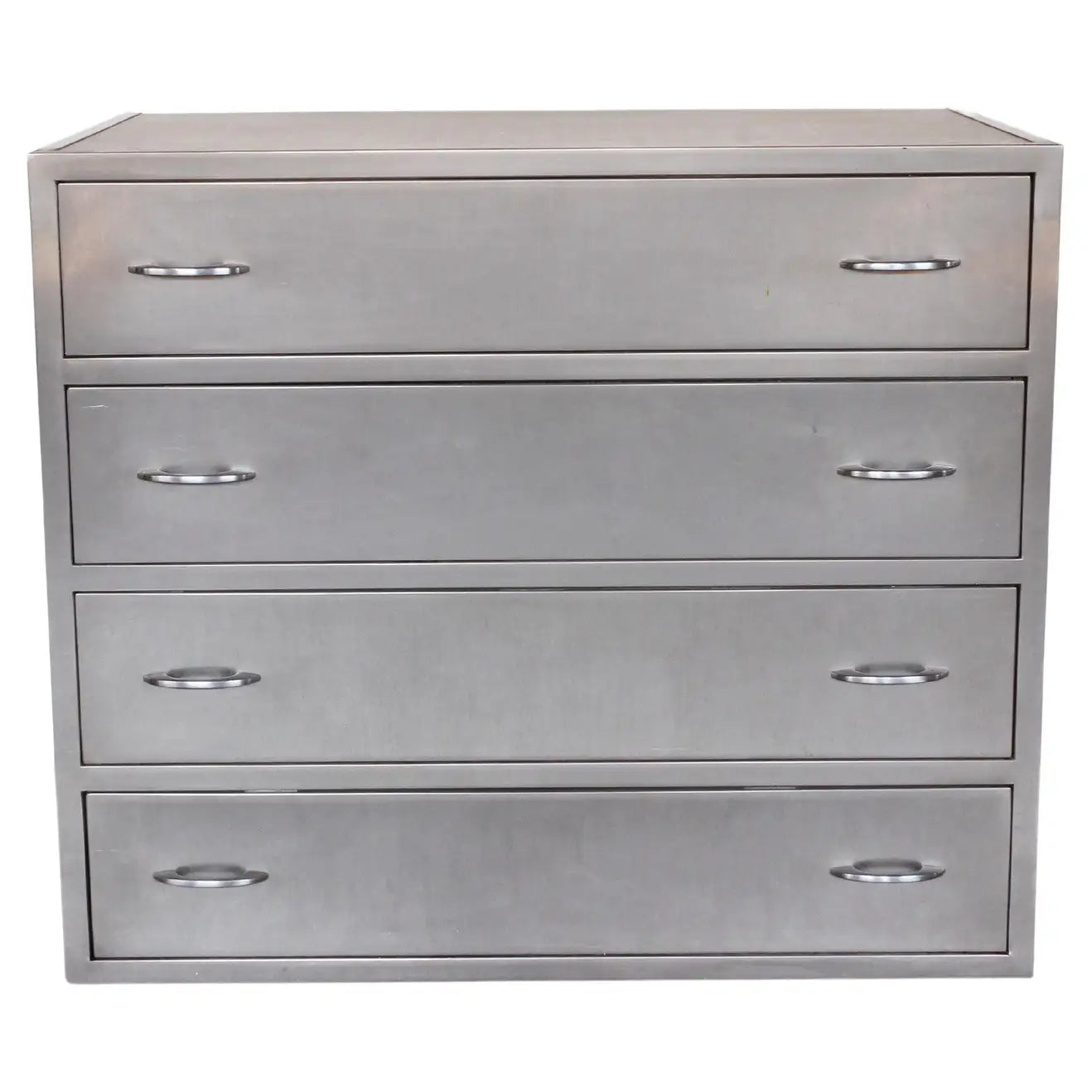 American Industrial Stainless Steel Chest With 4 Drawers, C. 1940s