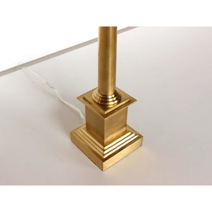 Josephine Antique Brass Table Lamp With Black Metal Shade