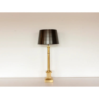 Josephine Antique Brass Table Lamp With Black Metal Shade