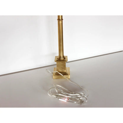 Josephine Antique Brass Table Lamp With Black Metal Shade