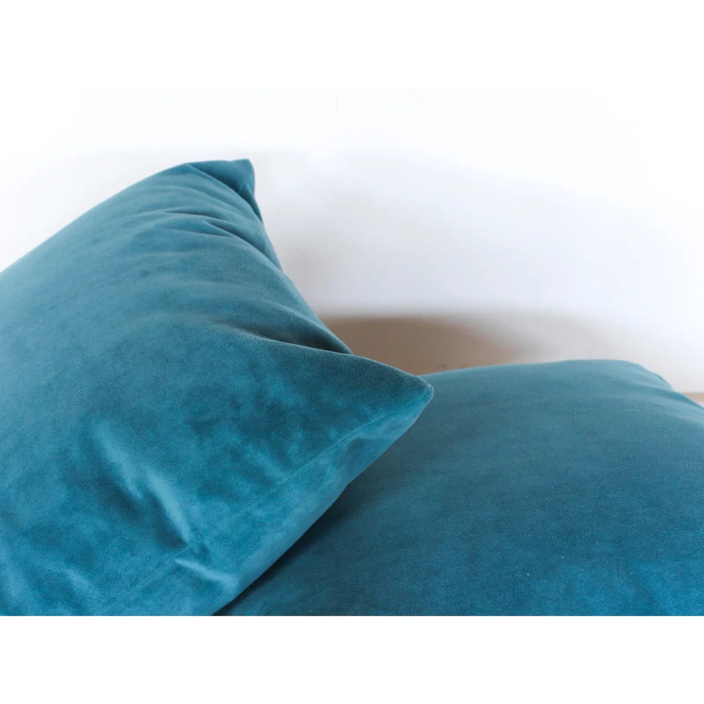 Pair of Turquoise Velvet Accent Pillows